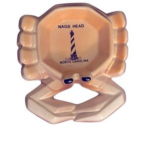 Vintage Nags Head Souvenir North Carolina Crab Ashtray
